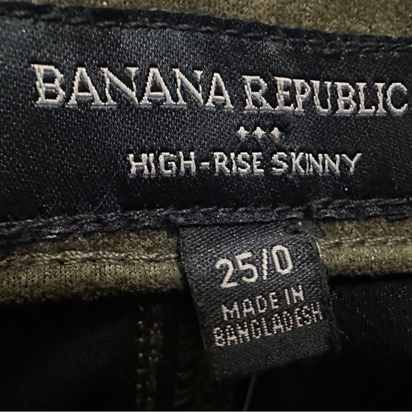 175 Banana Republic | NWT Women’s Olive Green High-Rise Skinny Pants (Size 25/0) - Picture 5 of 13